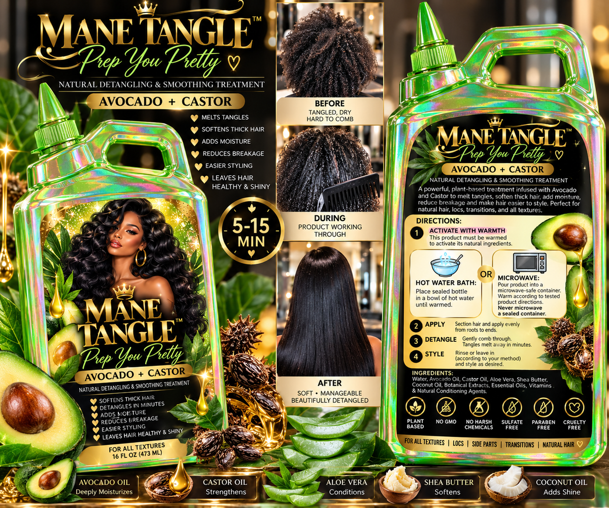 Mane Tangle Avocado & Castor Detangle Conditioner Treatment