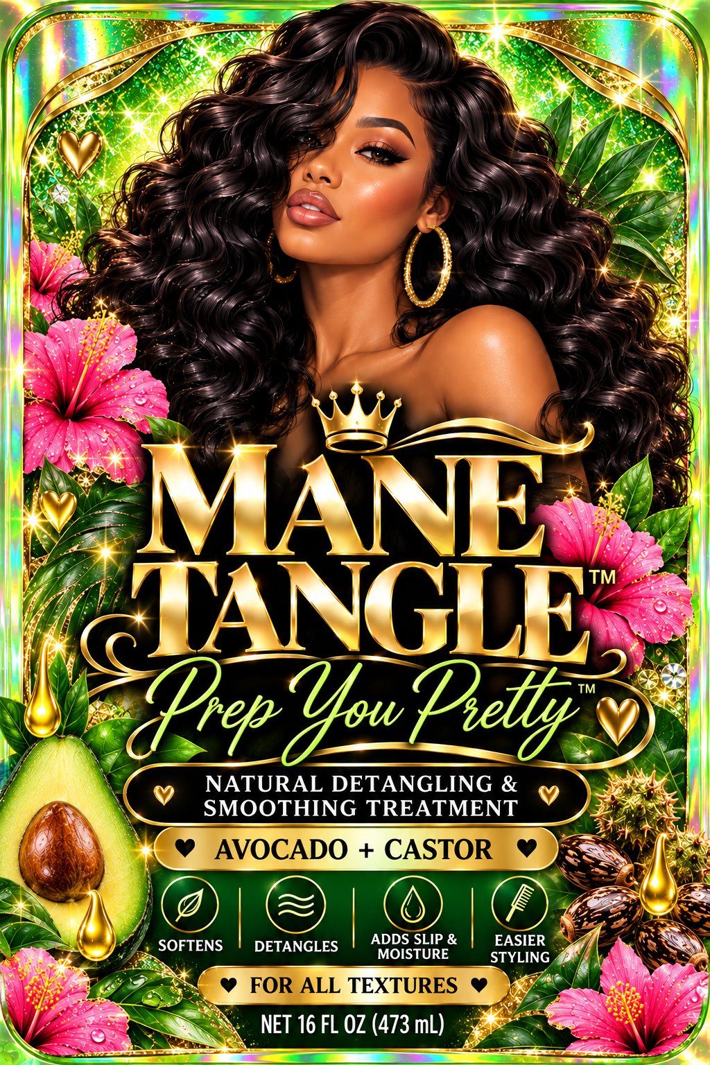 Mane Tangle Avocado & Castor Detangle Conditioner Treatment